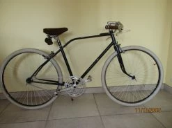 Single Speed Bleu Et Cuir